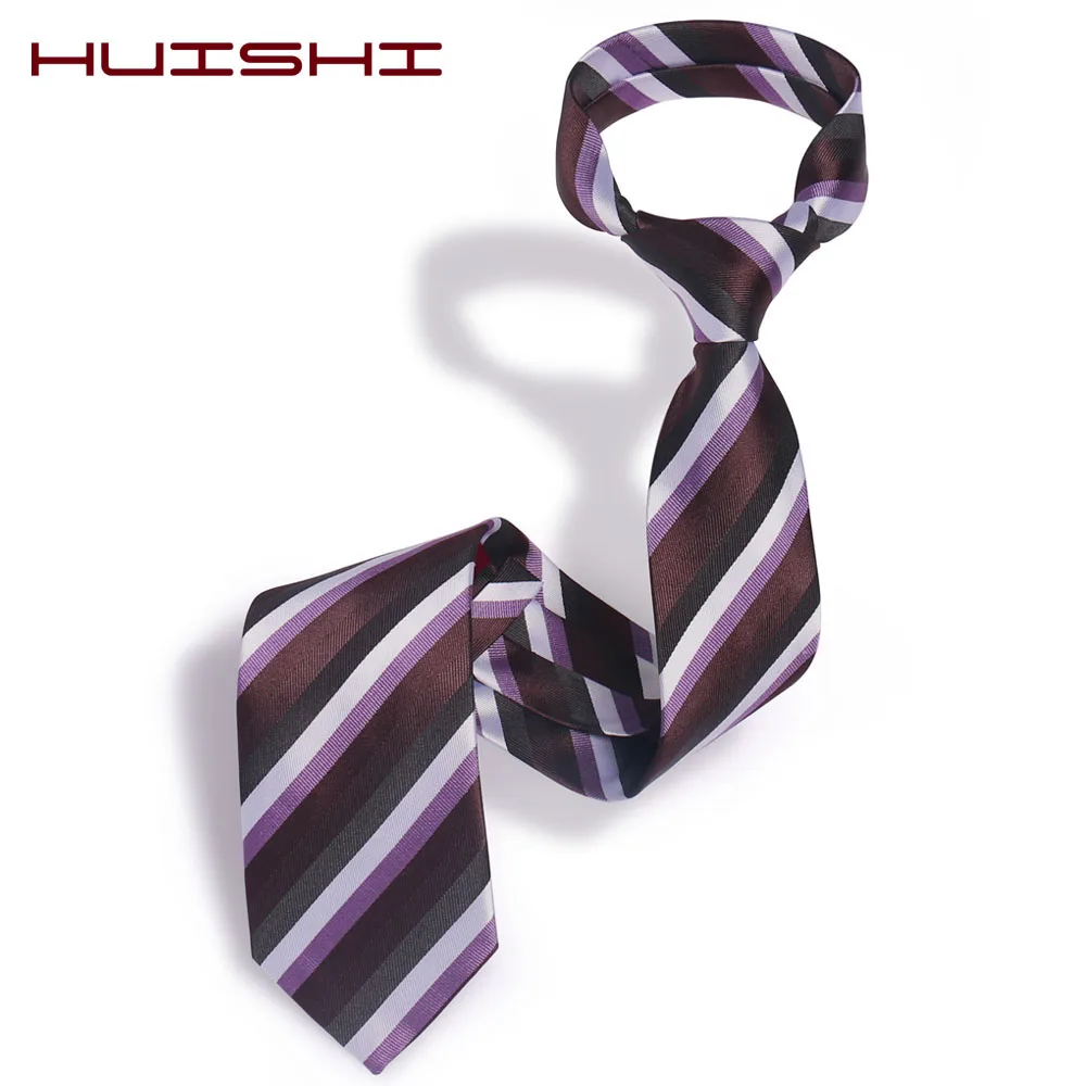 

HUISHI Brand Cravate Men Ties 2020 New Wedding Necktie 8cm Stripe Neckties White Green Blue Stripe Tie For Men Gravata Gift