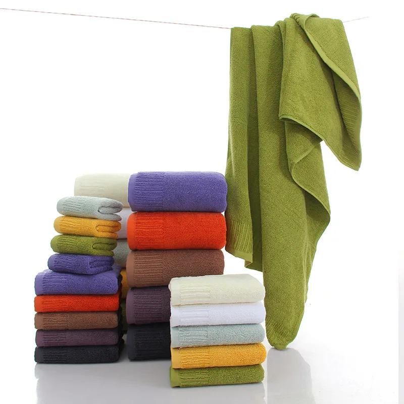 

Drop Shipping 3pcs/set Towel High Absorbent Towels Set 100% Cotton Face Towels Bath Towel For Adults Washcloths Home