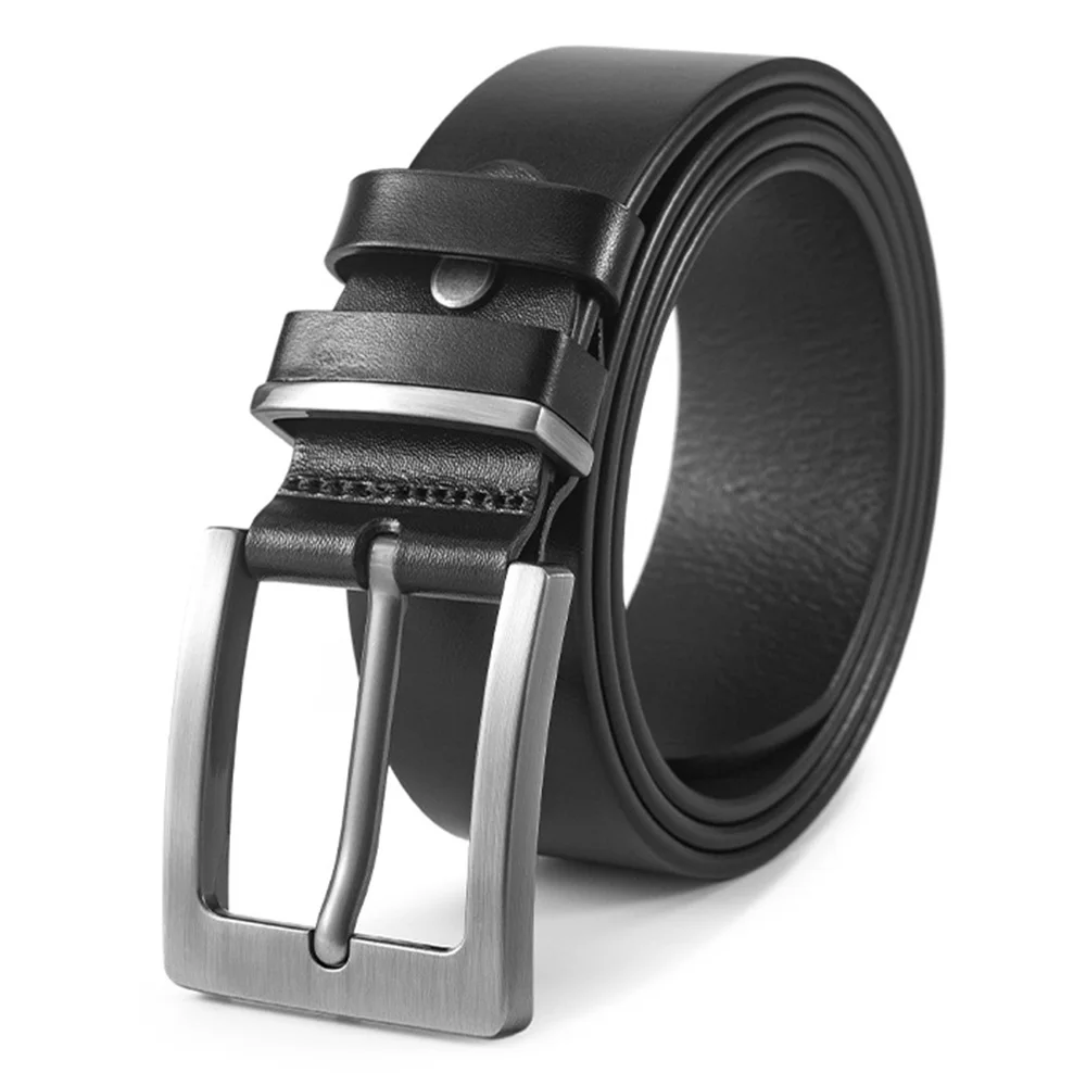 LZ401215 Black(S) Мужской ремень из натуральной кожи, повседневные ремни высокого качества, мужской пояс с широкой пряжкой, мужские дизайнерские Роскошные штаны, ремень ceinture homme - Цвет: LZ401215 Black(S)