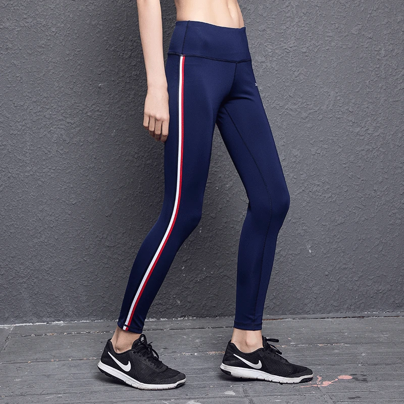 Лосины женские штаны для бега эластичные тренировочные быстросохнущие и дышащие штаны для фитнеса весенние и осенние женские брюки