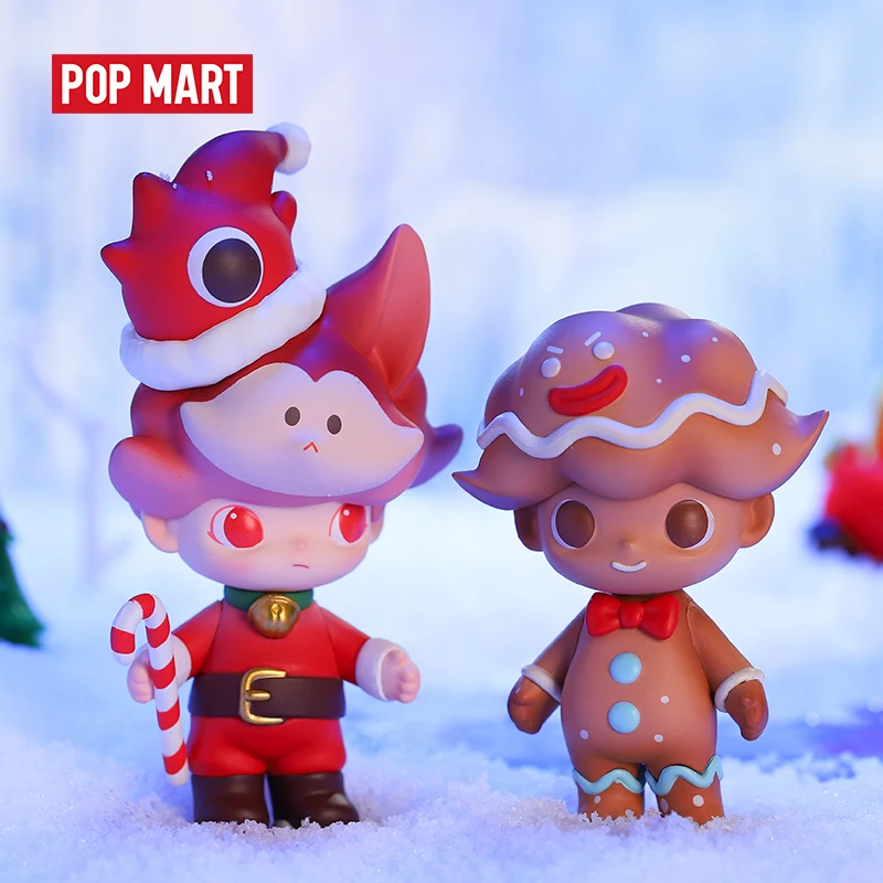 POPMART Ограниченная серия Dimoo Рождество глухая коробка Кукла бинарная фигурка подарок на день рождения Детская игрушка