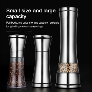 

Pepper Grinder Multi-Function Stainless Steel Hand Movement Black Pepper Salt Mung Bean Coffee Bean Grinder Kitchen Tools