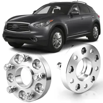 

2pcs 1" Wheel Spacers Centric Hub Adapters 5x4.5 66.1mm 12x1.25 For Infiniti FX