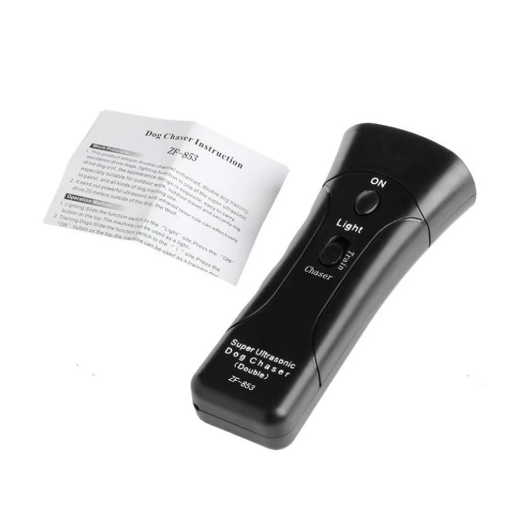 Ultrasonic Dog Chaser LED Ultrasonic Ergonomic Handle Dog Training Portable Dog Trainer for Dog Home Outdoor Dog Training