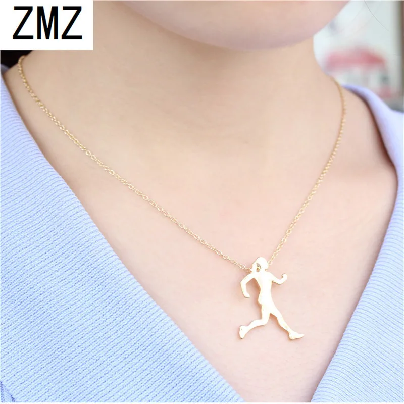 10pcs/lot European/US Popular Minimalist Athlete Running Girl Pendant