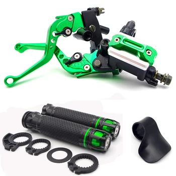 

Motorcycle CNC aluminum adjustable brake clutch lever + motorcycle handlebar handle FOR Suzuki dr 650 KTM exc 250 Kawasaki z 750