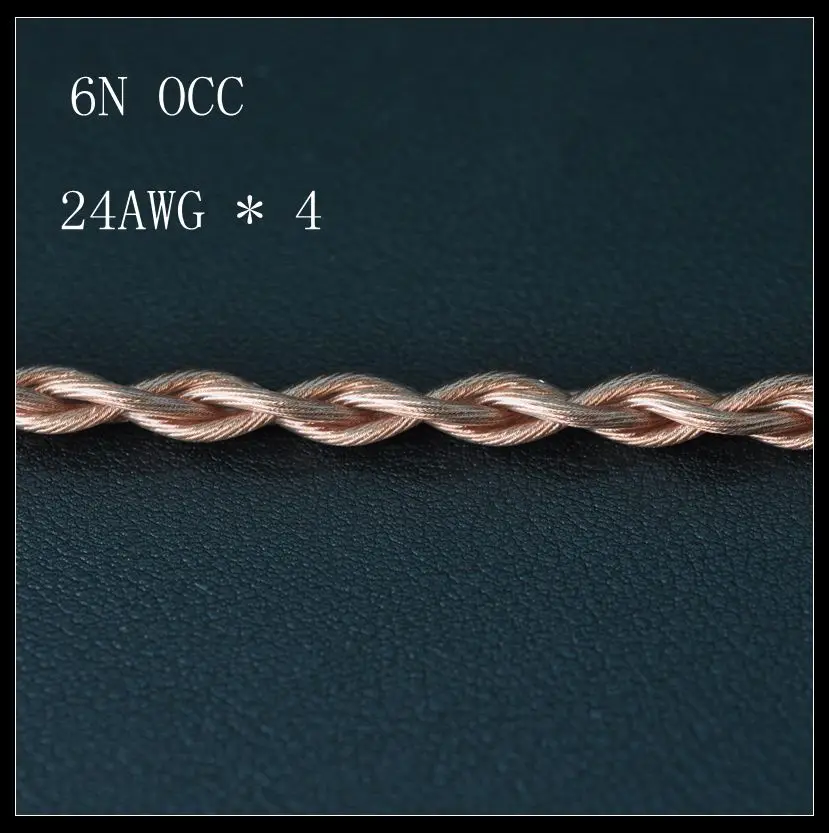 24AWG 6N OCC Обновленная линия для наушников с 4 ядрами толщиной для полного обновления наушников MMCX 0,78 мм