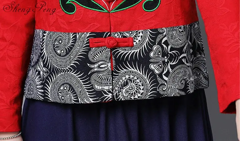 Традиционная китайская одежда для женщин cheongsam Топ воротник стойка Женские топы и блузки Восточная китайская одежда V1735