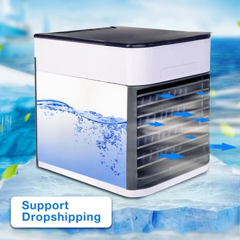 

USB Portable Air Conditioner Air Cooler Quiet Fans Desktop Table mini Fan Device with light Personal Space Arctic Humidifier