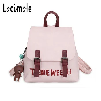 

Locimole Women Backpack Bags Fashion Girls Leather School Bag Leather Casual Preppy Styple Bags BIZ181 PM49