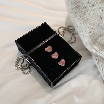 

Plush Box Crossbody bag 2019 Winter Fashion New High Quality Velvet Women's Designer Handbag Lock Chain Shoulder Messenger Bag