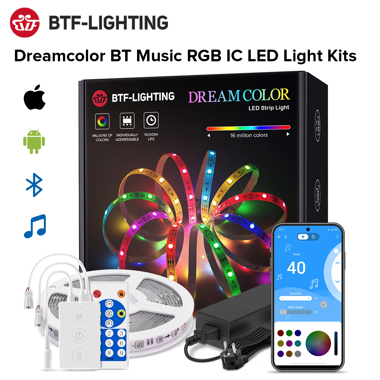 Светодиодная лента Dreamcolor WS2811 гибкая светодиодная для комнаты телевизора спальни