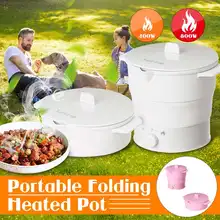 220-240 В многофункциональная электрическая кухонная кастрюля, складная Бытовая мини-Кухонная машина с антипригарным покрытием/Внутренняя Мультиварка из нержавеющей стали