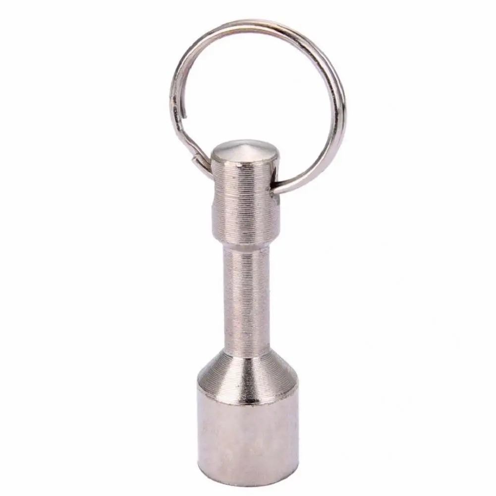 1pc 12mm Super Strong Silver Metal Magnet Keychain Split Ring Pocket Keyring Hanging Holder Outdoor Tool Magnetic DIY materials metal magnet keyring