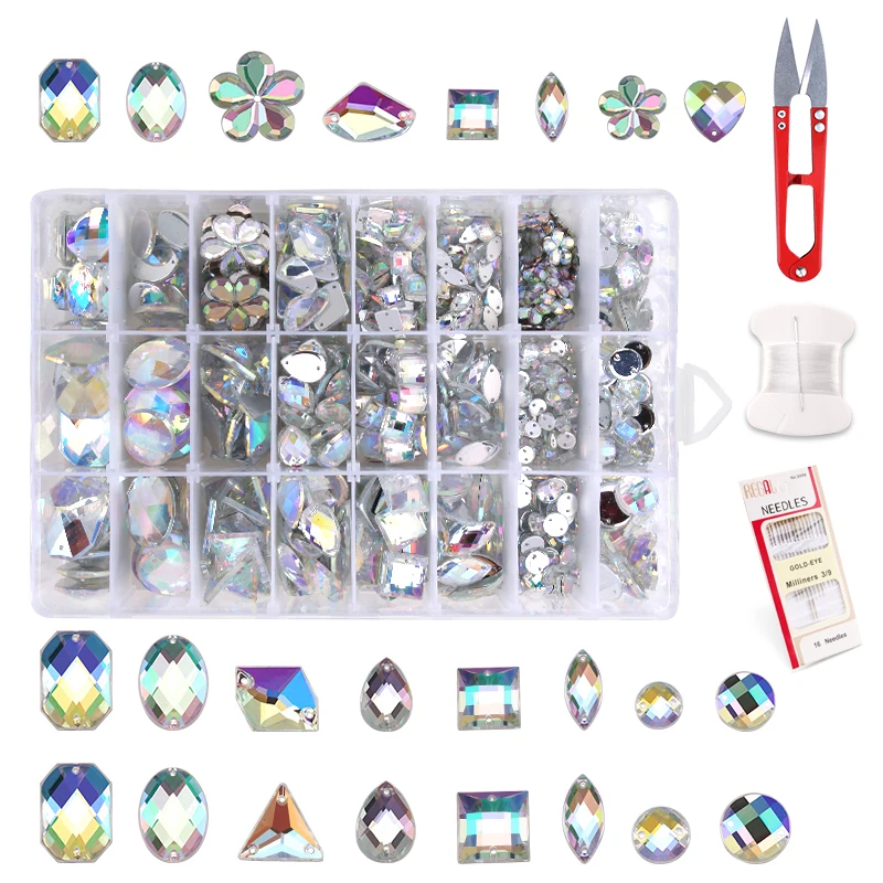 Nähen Strass Acryl Strass Perlen Flatback Harz Kristall Strass Für Hand Kleidung Schuh DIY Handwerk Dekorationen – Detail 1