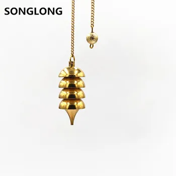 

golden spirit pendulum Metal spirit divination frequency modulation solid brass men and women lucky hand spirit swing chain
