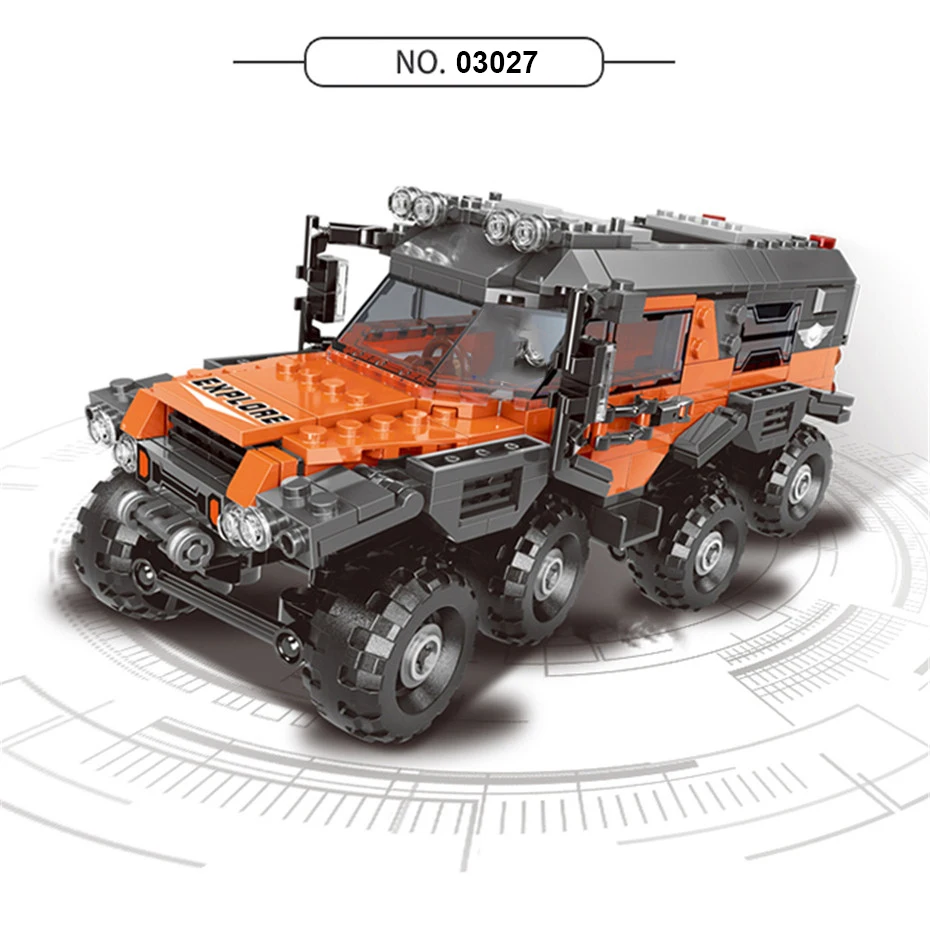 New XingBao 03027 TECHNIC Car Series The All Terrain Vehicle Set Building Blocks Bricks Compatible Legoings Technic Juguetes