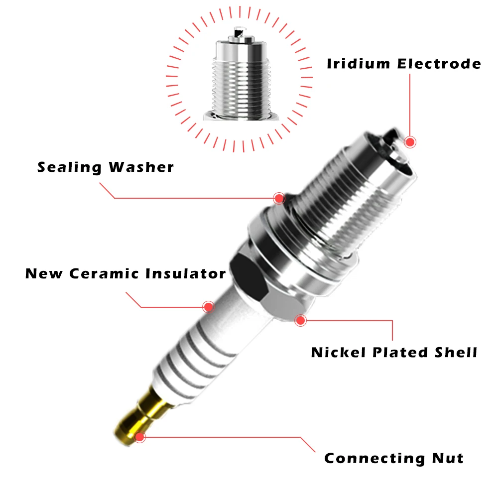 4PCS Iridium Spark Plug For Toyota Camry Corolla Ex RAV4 YARiS L Vios Levin Crown Highlander Coaster Sienna C-HR Prado Previa