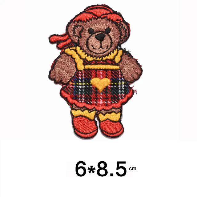 Bear pattern embroidery patches appliques clothes stickers