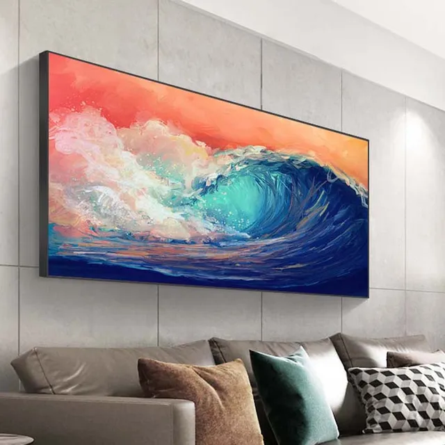 Abstract Seascape Painting Printed on Canvas 2