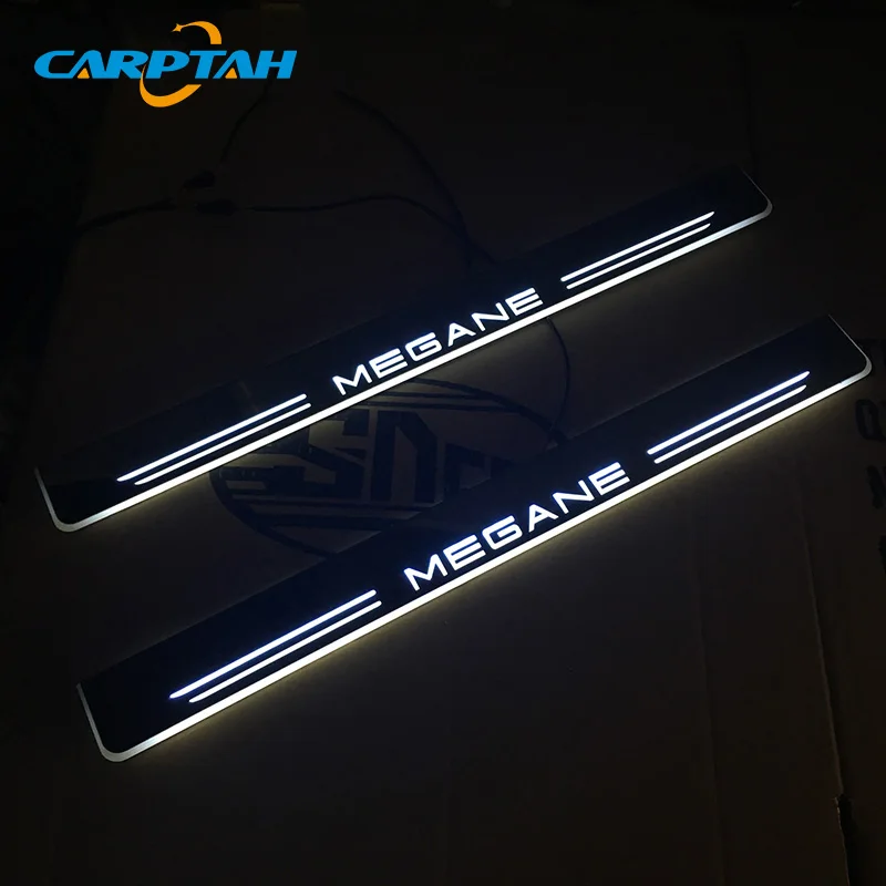 

CARPTAH Trim Pedal Car Exterior Parts LED Door Sill Scuff Plate Pathway Dynamic Streamer light For Renault Megane 2015 - 2018