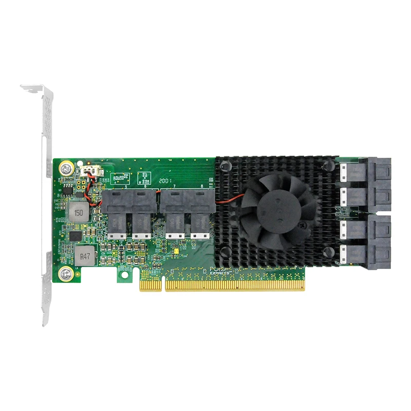 Linkreal 8 Порты и разъёмы U.2 для PCIe x16 SFF 8639 NVMe SSD адаптер с Heatsink LRNV9349 8I|Платы расширения|