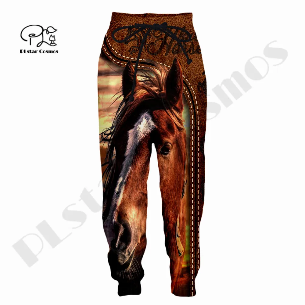 PLstar Cosmos Newest Horse Lover Art Funny Men/Women Streetwear 3DPrint Harajuku Unique Casual Jogger Sport Trousers Pants B-1