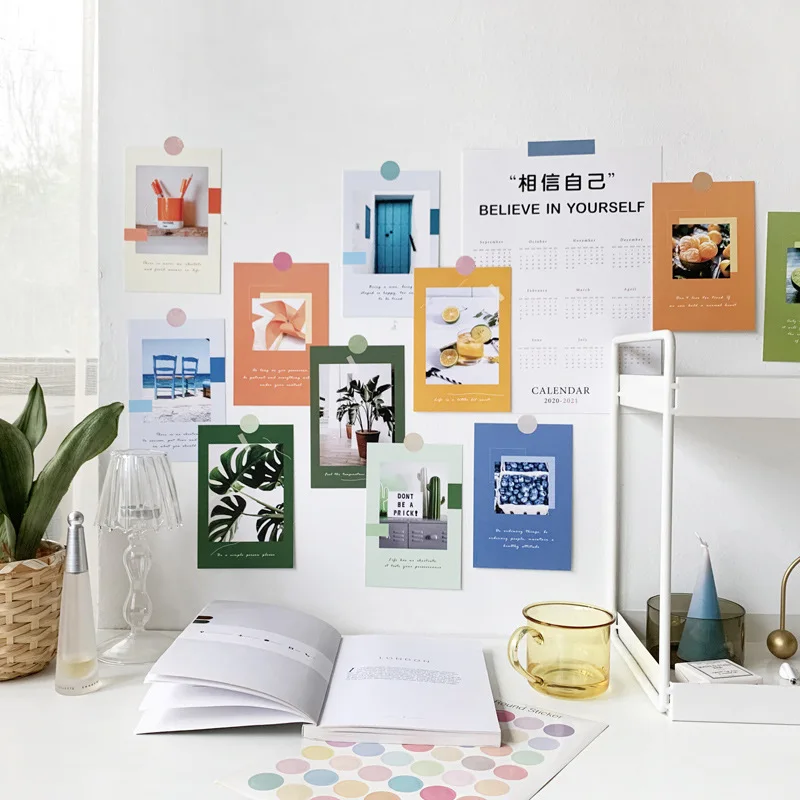 

15 Sheets Art Photos Series Postcard Creative Scenery Botany Flower Picture Frame Wall Sticker Diy Background Decorative Card