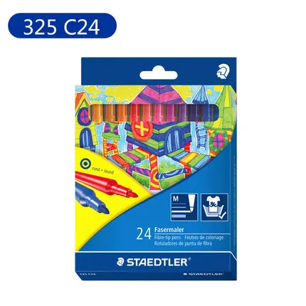 24 colors STAEDTLER 325 C24 цветные художественные маркеры на водной основе акварельные ручки для рисования школьные канцелярские принадлежности офисные принадлежности 24 цвета - Цвет: 24 colors