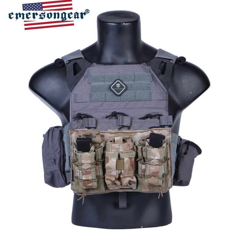 Emersongear Emerson подсумок маг Мешок Molle модульные штурмовики панель передняя для плиты перевозчика пистолет тройной Открытый Топ