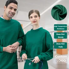 

Cotton Brush Hand Clothes Dark Green Men and Women Doctor Clothes Nurse Clothes All Inclusive Scrub Skirt ICU Isolation Clothes