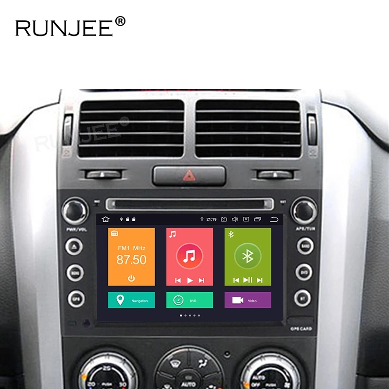 RUNJEE 2 Din PX6 Android 9 Авто Радио автомобильный мультимедийный плеер для SUZUKI/Grand Vitara автомобильный стерео ram 4 Гб rom 64 Гб DSP BT wifi