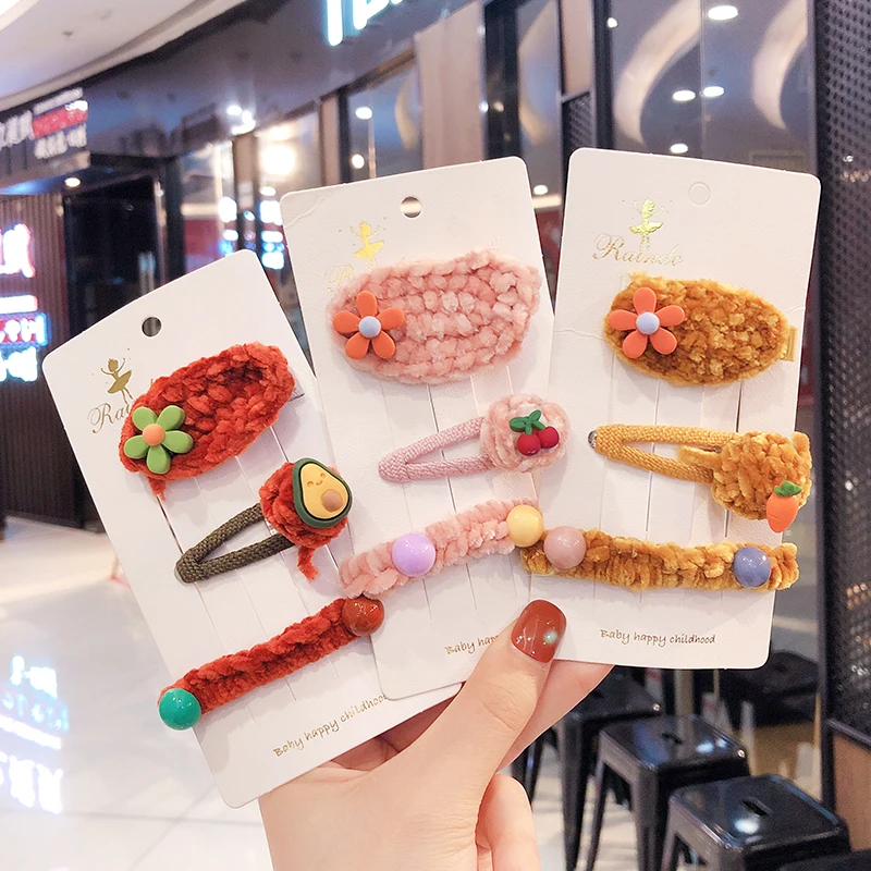 

Korea Plush Simple Hairpin Women Girls Hair Clips Barrettes Hairclip Accessories For Elastic Hair Rubber Band Headdress Headwear