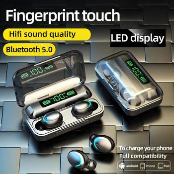 

F9-5C TWS Wireless Earphone Bluetooth Headphones Touch Control Bluetooth 5.0 LED display 9D Noise Reduction Gaming Headset 2020