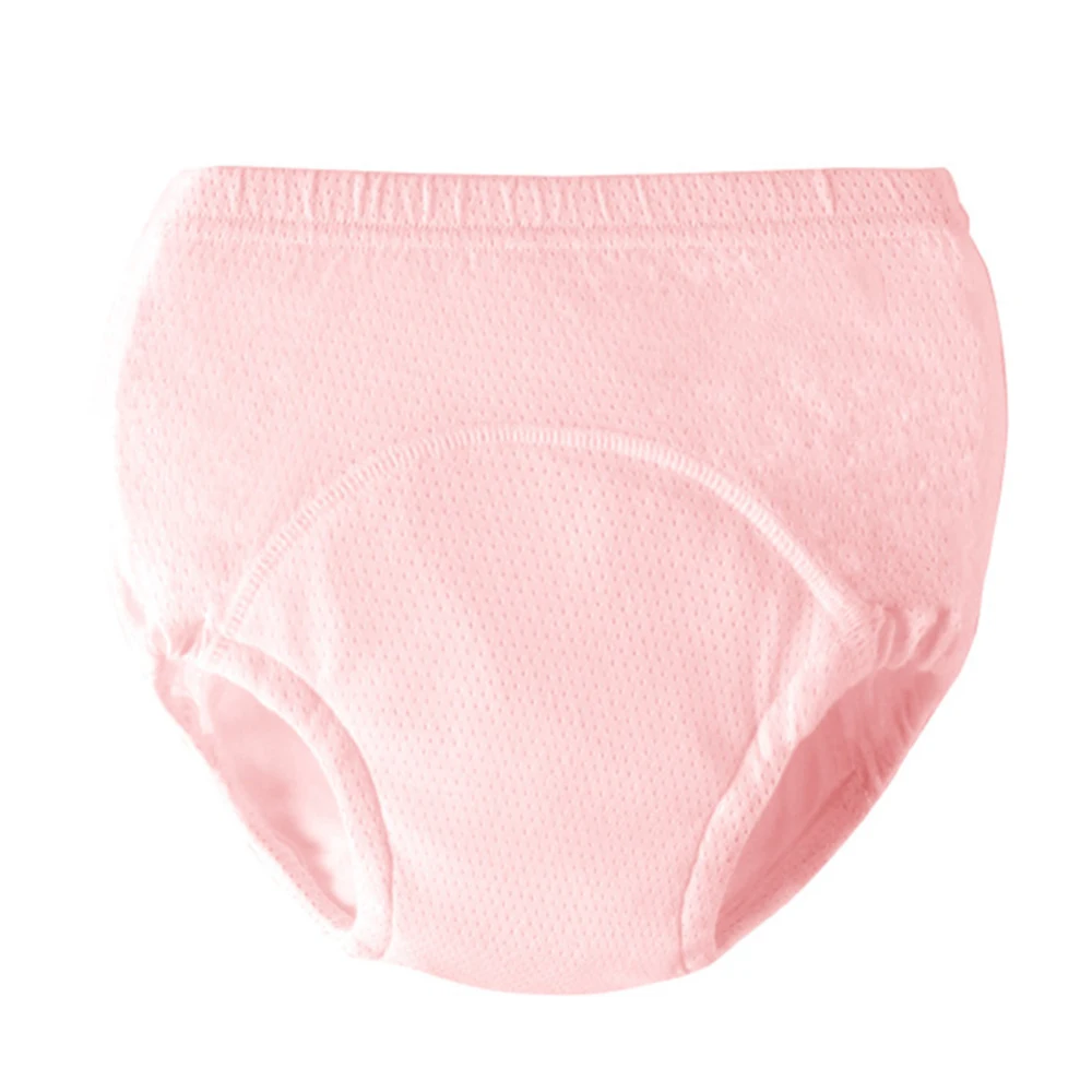 Pink Детские спортивные штаны для унитаза; однотонное хлопковое нижнее белье с 3 вкладышами; нижнее белье для малышей; подгузники для мальчиков и девочек; Детские многоразовые подгузники - Цвет: Pink