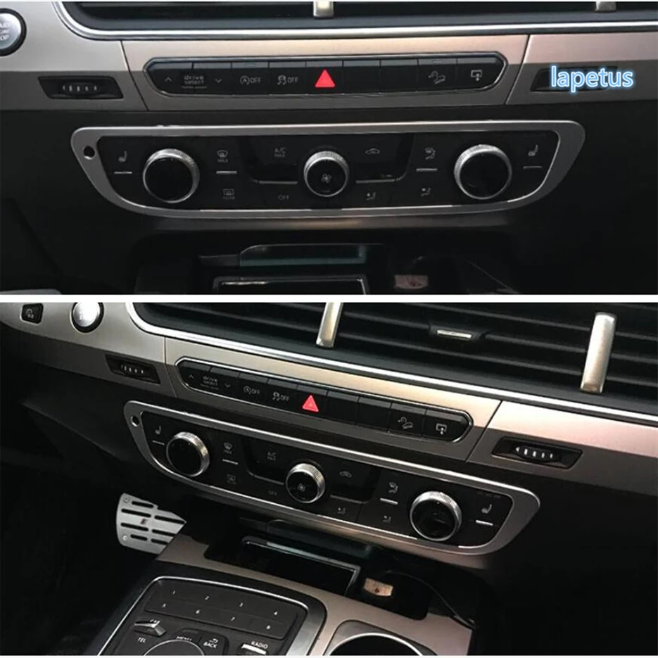 

Lapetus Front Central Control Air Conditioning AC Outlet Vent Decoration Frame Cover Trim Fit For Audi 2016 2017 2018 2019 ABS