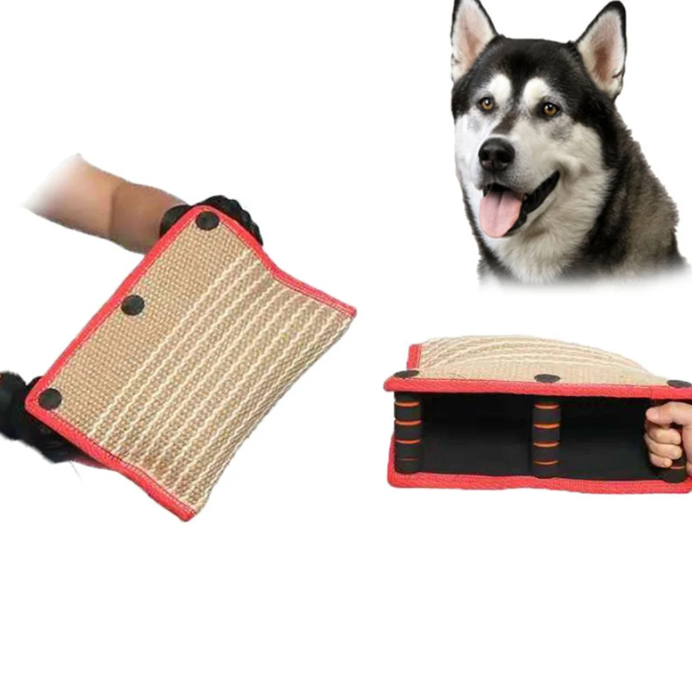 3 Handles Джут/Лен собака укуса Клин укуса подушка с ручками буксир обучение игрушка 669 - Цвет: 3 Handles