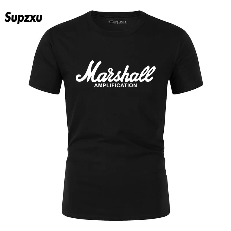 

2020 New Marshall T Shirt Logo letter print Music Tops Tee Shirts For Men Fashion T-shirts boys 100% cotton Short sleeve tshirt