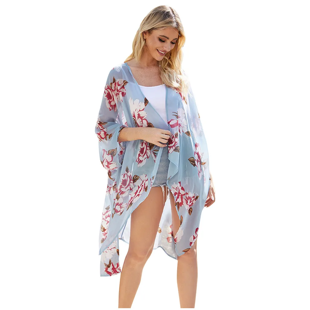 Rrive Men Open Front Kimono 3//4 Sleeve Loose-fit Cardigan Coat