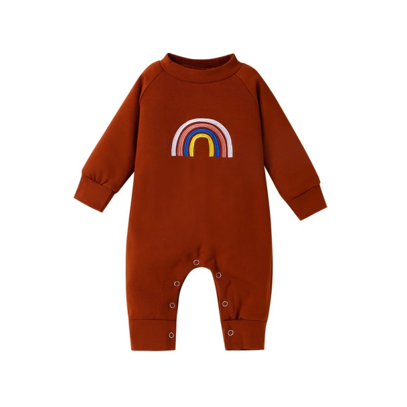 

Newborn Baby Clothes Rompers Infant Girl Jumpsuit Boy Clothing Cute Rainbow Pattern Spring Autumn Outfit Soft Comfortable