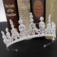 Корейский стиль высшего класса принцесса невесты головной убор Корона Циркон Кристалл Tuinga аксессуары для волос свадьба фотосессия тост свадьба