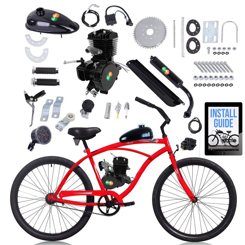kit trasformazione bici motore a scoppio 80cc bicicletta cina