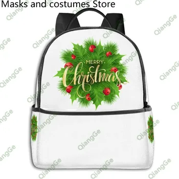 

Unisex Original Merry Christmas Santa Claus Laptop Backpack With Parachute Clip Large Casual Lightweight Travel Backpack