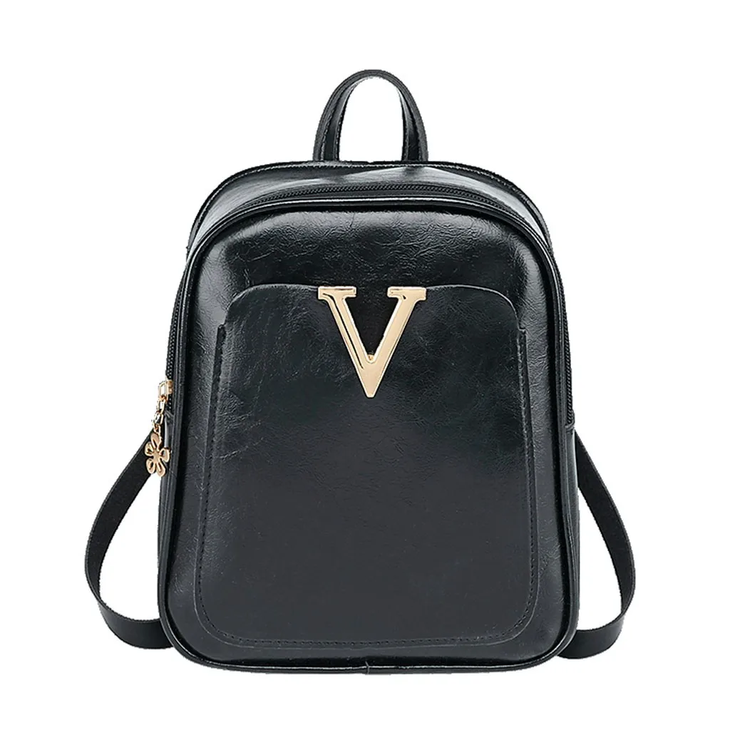 Школьные сумки для девочек-подростков, черный женский рюкзак в консервативном стиле, нейлоновый женский рюкзак, кожаная сумка, Дамский маленький рюкзак#1030g30
