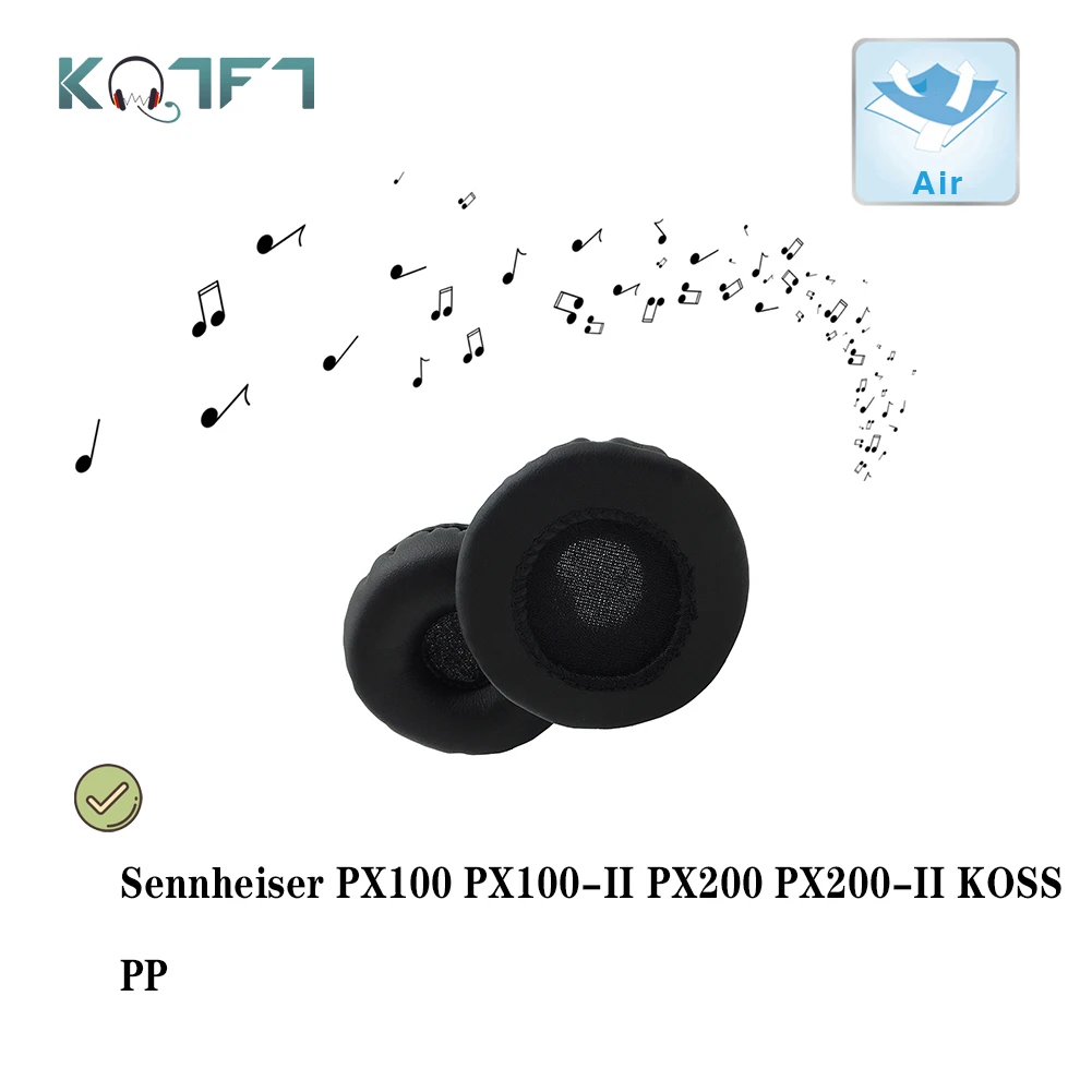 

KQTFT leather 1 Set of Replacement for Sennheiser PX100 PX100-II PX200 PX200-II KOSS PP Headset Earmuff Cover Cushion Cups