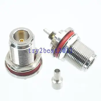 

DHL/EMS 50 pcs Connector N jack pin bulkhead crimp RG174 RG316 LMR100 RF COAXIAL Straight -C1