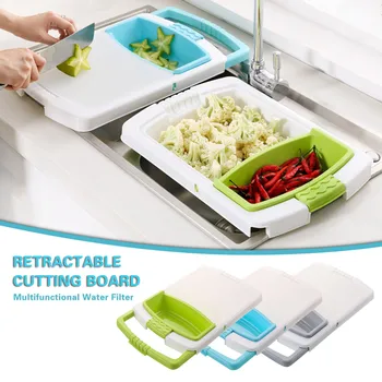 

Household Telescopic Multi-function Sink Cutting Board Cutting Fruit And Vegetab