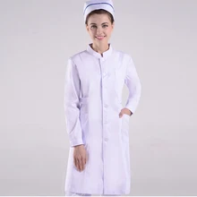 Больничная одежда доктора осень и зима с длинным рукавом медицинская форма Женская салон красоты белая лабораторная куртка Униформа медсестры