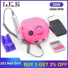 LKE 30000 RPM Pro электрический ногтей дрель аппарат для Маникюр Педикюр с Резак сверла ногтя Искусство машина набор инструментов для ногтей