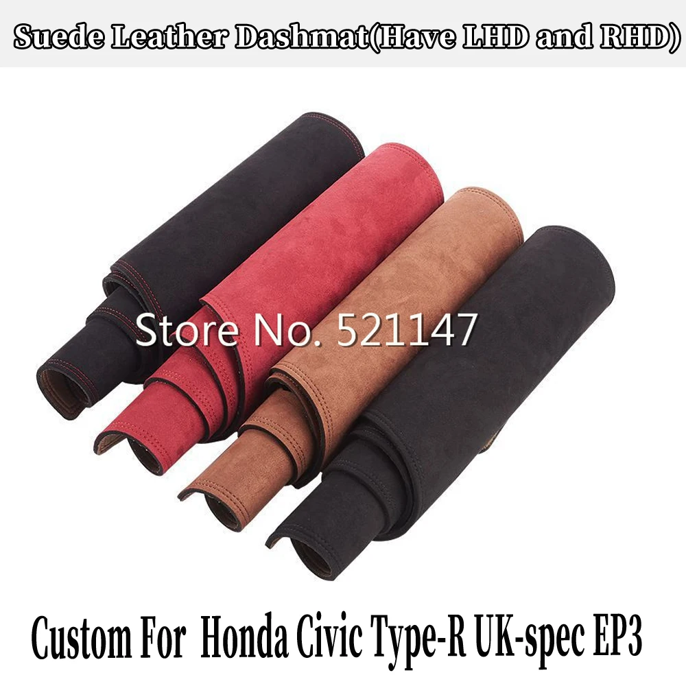 Per Honda Civic Type-R Uk-Spec Ep3 2002 - 2005 In Pelle Scamosciata Dash Mat Dashboard Cover Pad Dash Mat Accessori Auto-Styling